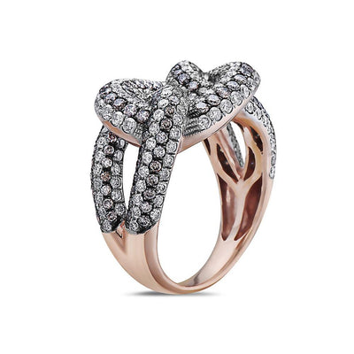 Ladies 18k Rose Gold With 2.84 CT  Right Hand Ring