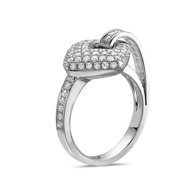 Ladies 18k White Gold With 0.97 CT Right Hand Ring