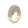 Men's 14K Yellow Gold Ring with 4.90 CT Diamonds