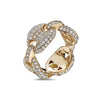 Men's 14K Yellow Gold Chain Ring with 3.45 CT Diamonds