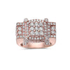 Men's 14K Rose Gold Ring with 4.64 CT Diamonds