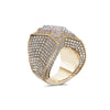 Men's 14K Rose and Yellow Gold Star Ring with 8.14 CT Diamonds