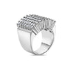 Men's 10K White Gold Ring with 3.41 CT Diamonds