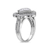 Ladies 14k White Gold With 2.40 CT Right Hand Ring