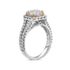 Ladies 18k White And Yellow Gold Halo With 2.97 CT Engagement Ring