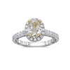 Ladies 18k White Gold Halo With 2.99 CT Engagement Ring