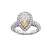 Ladies 18k White Gold Halo With 2.45 CT Engagement Ring