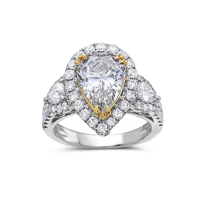 Ladies 18k White Gold With 3.94 CT Right Hand Ring