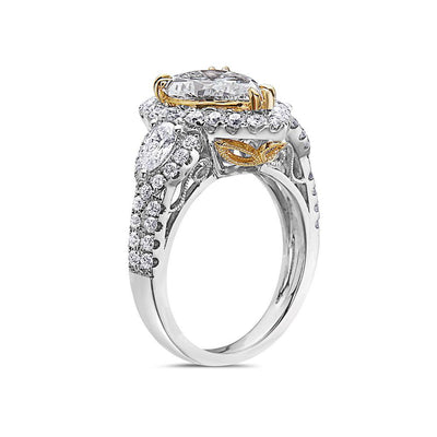 Ladies 18k White Gold With 3.94 CT Right Hand Ring