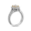 Ladies 18k White Gold Halo With 1.71 CT Engagement Ring