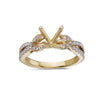 Ladies 18k Yellow Gold With 0.47 CT Semi Mount Engagement Ring