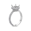 Ladies 18k White Gold With 1.02 CT Semi Mount Halo Engagement Ring