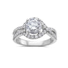Ladies 18k White Gold Halo With 2.45 CT Engagement Ring