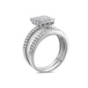 Ladies 14k White Gold With 1.09 CT Bridal Set