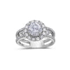 Ladies 18k White Gold Halo With 2.49 CT Engagement Ring