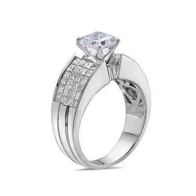 Ladies 14k White Gold With 2.45 CT Engagement Ring