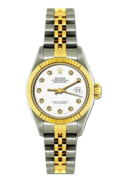 Rolex Datejust 26mm Yellow Gold and Stainless Steel Bracelet Lilac Dial