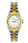 Rolex Datejust Diamond Watch, 26mm, Yellow Gold and Stainless Steel Bracelet Lilac Dial w/ Diamond Lugs