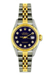 Rolex Datejust Diamond Watch, 26mm, Yellow Gold and Stainless Steel Bracelet Black Russian Dial w/ Diamond Lugs