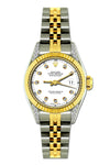 Rolex Datejust Diamond Watch, 26mm, Yellow Gold and Stainless Steel Bracelet White Dial w/ Diamond Lugs