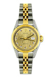 Rolex Datejust Diamond Watch, 26mm, Yellow Gold and Stainless Steel Bracelet Champagne Rolex Dial w/ Diamond Lugs