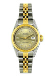 Rolex Datejust Diamond Watch, 26mm, Yellow Gold and Stainless Steel Bracelet Gold Dial w/ Diamond Lugs