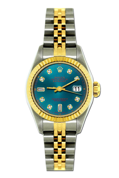 Rolex Datejust 26mm Yellow Gold and Stainless Steel Bracelet Sherpa Blue Dial