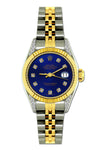 Rolex Datejust Diamond Watch, 26mm, Yellow Gold and Stainless Steel Bracelet Sapphire Dial w/ Diamond Lugs