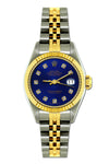 Rolex Datejust 26mm Yellow Gold and Stainless Steel Bracelet Sapphire Dial