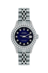 Rolex Datejust Diamond Watch, 26mm, Stainless SteelBracelet Midnight Blue and Black Dial w/ Diamond Bezel and Lugs