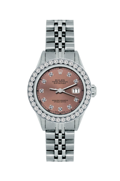 Rolex Datejust Diamond Watch, 26mm, Stainless SteelBracelet Dark Chestnut Dial w/ Diamond Bezel