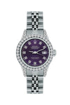 Rolex Datejust Diamond Watch, 26mm, Stainless SteelBracelet Black Rock Dial w/ Diamond Bezel and Lugs