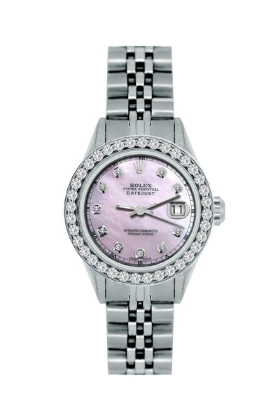 Rolex Datejust Diamond Watch, 26mm, Stainless SteelBracelet Thistle Dial w/ Diamond Bezel