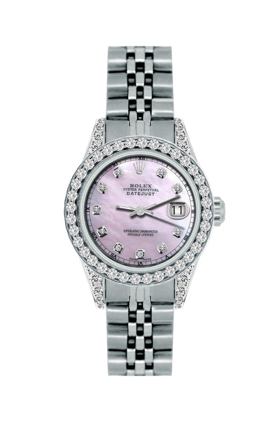 Rolex Datejust Diamond Watch, 26mm, Stainless SteelBracelet Thistle Dial w/ Diamond Bezel and Lugs