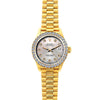 18k Yellow Gold Rolex Datejust Diamond Watch, 26mm, President Bracelet Echo Blue Dial w/ Diamond Bezel