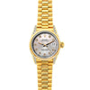 18k Yellow Gold Rolex Datejust Diamond Watch, 26mm, President Bracelet Echo Blue Dial w/ Diamond Lugs