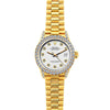 18k Yellow Gold Rolex Datejust Diamond Watch, 26mm, President Bracelet Whisper Dial w/ Diamond Bezel and Lugs