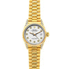 18k Yellow Gold Rolex Datejust Diamond Watch, 26mm, President Bracelet Whisper Dial w/ Diamond Lugs