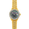 18k Yellow Gold Rolex Datejust Diamond Watch, 26mm, President Bracelet Mother of Pearl Dial w/ Diamond Bezel