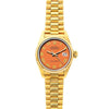 Rolex Datejust 26mm 18k Yellow Gold President Bracelet Orange Dial