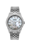 Rolex Datejust Diamond Watch, 36mm, Stainless Steel Mother of Pearl Dial w/ Diamond Bezel and Lugs