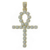 Men's Yellow Gold Diamond Ankh Pendant