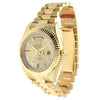 18K Yellow Gold Rolex Diamond Watch, Day Date II President 41mm, Champagne Diamond and Ruby Dial 218238