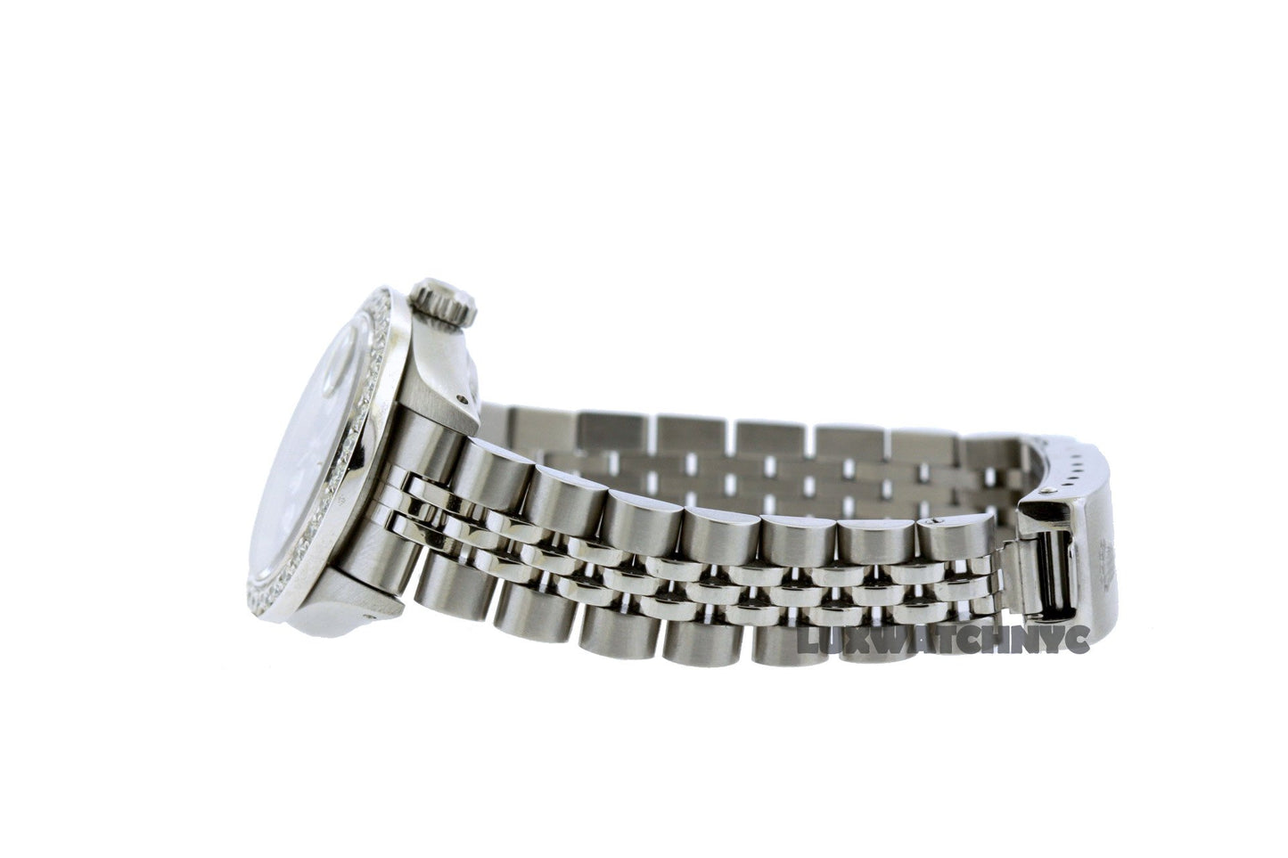Rolex Datejust Diamond Watch, 26mm, Stainless SteelBracelet Black Rock Dial w/ Diamond Bezel