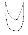 PVD Black Diamond Necklace With 4CT Of AAA Quality Black Diamonds