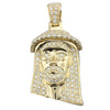 Small Jesus Head with Round Cut Diamonds