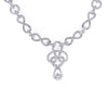 14K White Gold Diamond Necklace With Round Cut Diamonds