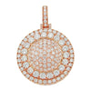 Rose Gold Diamond 3D Circle Pendant