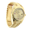 18K Yellow Gold Rolex Diamond Watch, Day Date II President 41mm, Champagne Diamond and Ruby Dial 218238