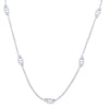 18K White Gold Necklace with Diamond Links And Total CT Weight Of 1.08CT